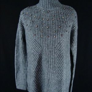 Grey Lane Bryant sweater with embellished front